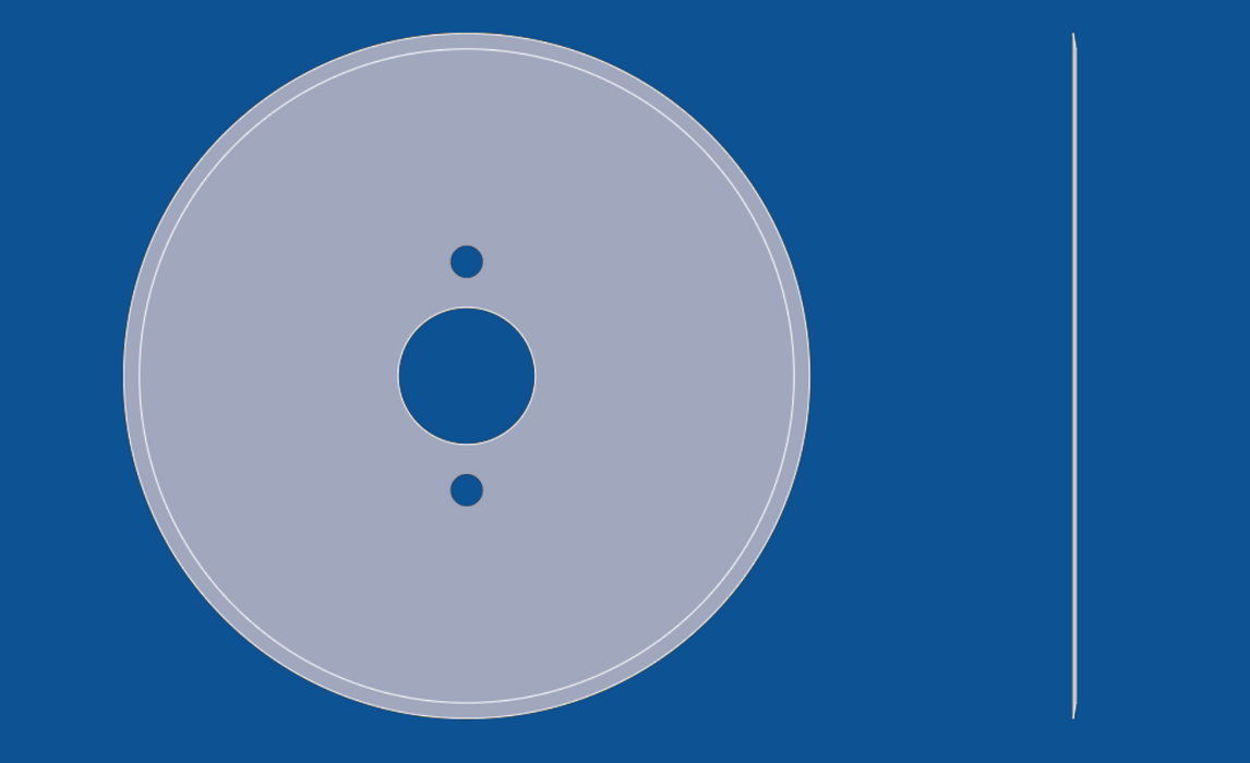 Lame circulaire à bords lisses de 15" de diamètre, numéro de pièce 90054
