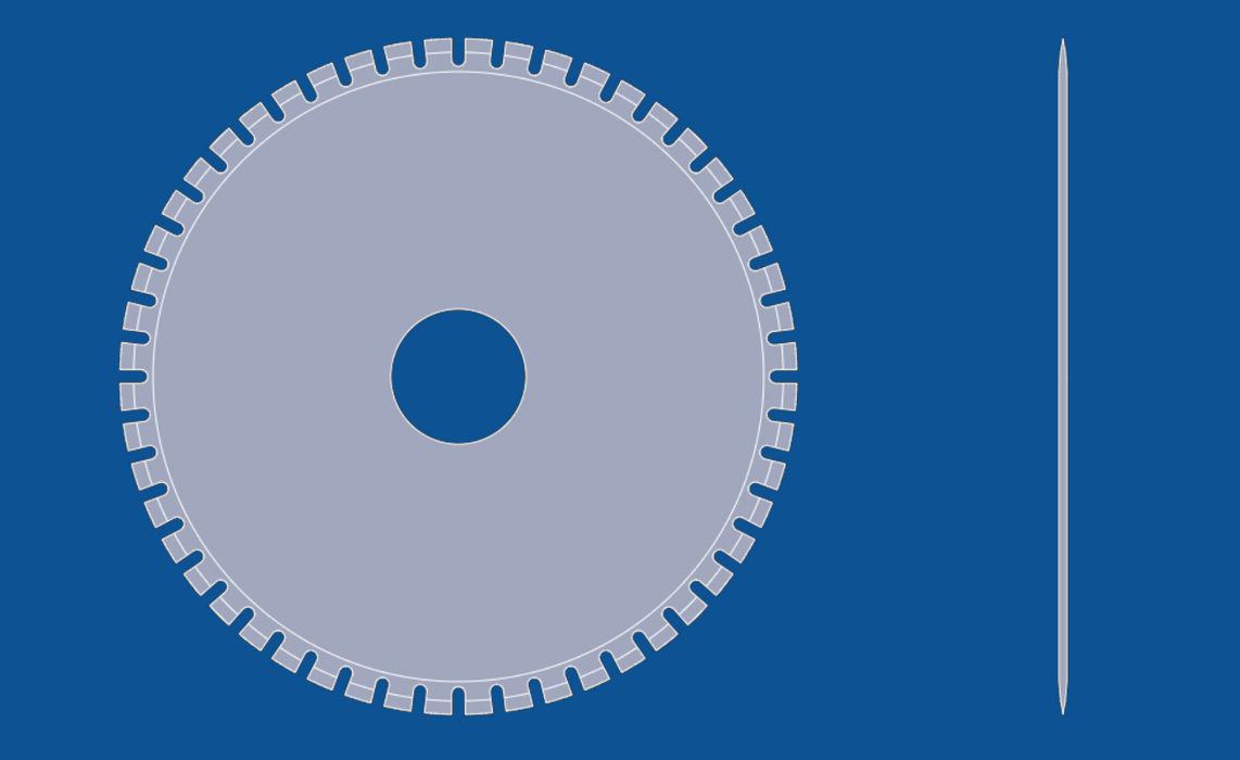 Lame circulaire de perforation à dents en U de 5" de diamètre, numéro de pièce 90064