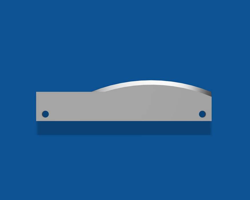 Couteau de coupe courbé à bords lisses de 3" de long, numéro de pièce 93016