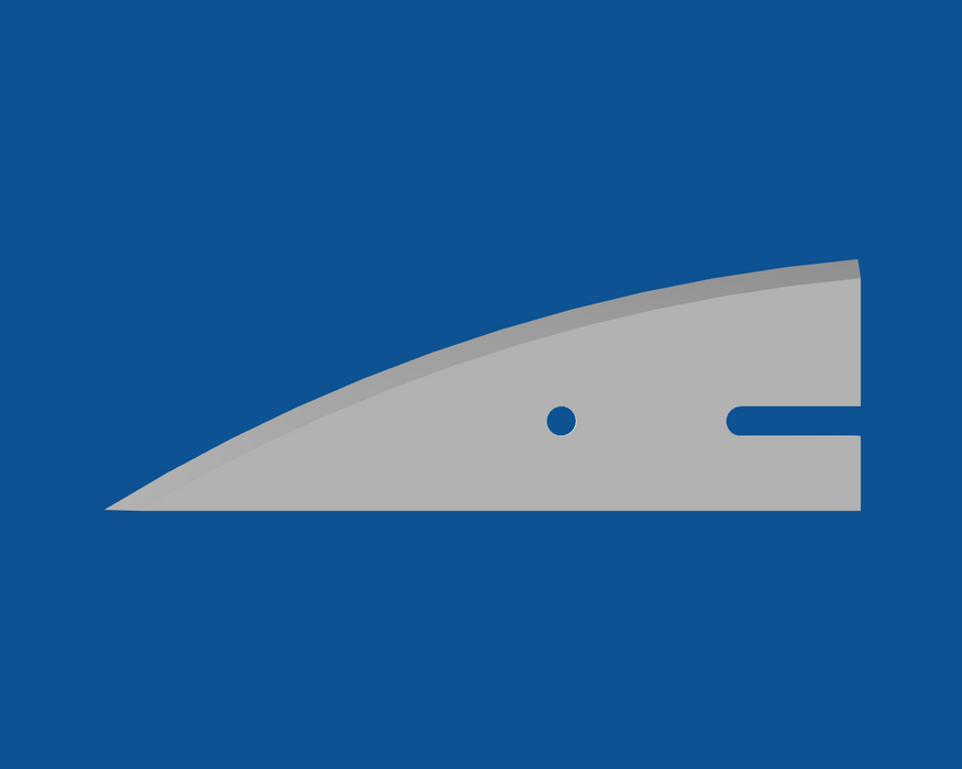 Couteau de coupe courbé à bords lisses de 3" de long, Numéro de pièce 93024